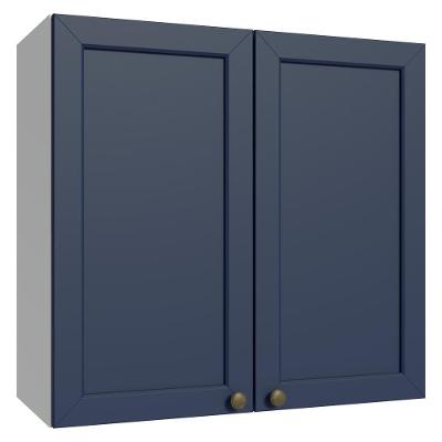Armário Aéreo 70 Cm 2 Portas Branco/azul Vik Madesa Branco/azul