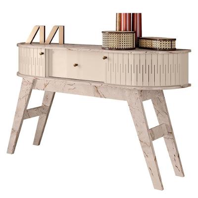 Aparador Para Sala 1 Gaveta 136 Cm Estoril Madetec Calacata Off White
