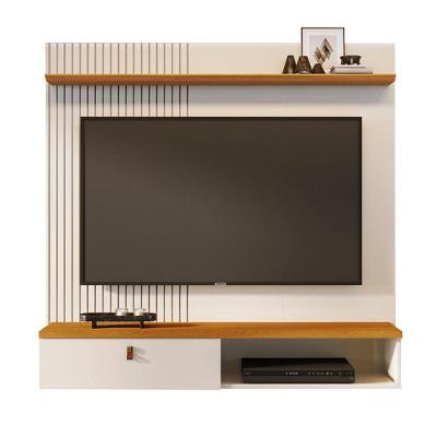 Painel Bancada Suspensa Para Tv 60 Polegadas íris - 7 Decor Cinamomo E Off White