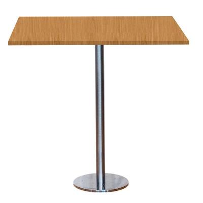 Mesa Pisa Beta Bistrô Fratini 107,50cm (a) Disco Redondo Inox Tampo Mdp Quadrado Samba 60cm (l)