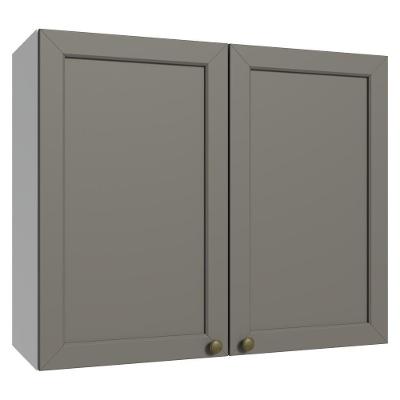 Armário Aéreo 80 Cm 2 Portas Branco/cinza Vik Madesa Branco/cinza