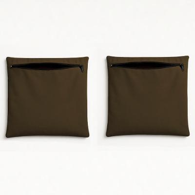 Kit 2 Capa De Almofada 42cm Decorativa Suede Sofá Poltrona Marrom