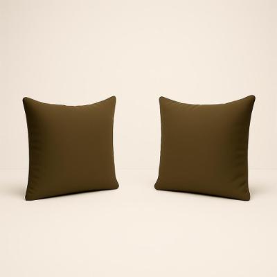 Kit 2 Almofada 42cm Decorativa Suede Fofinha Sofá E Cadeira Marrom