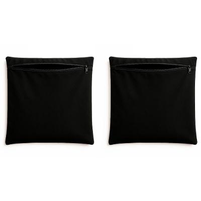 Kit 2 Capa De Almofada 42cm Decorativa Suede Sofá Poltrona Preto