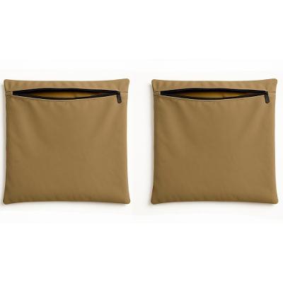 Kit 2 Capa De Almofada 42cm Decorativa Suede Sofá Poltrona Capuccino