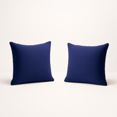 Kit 2 Almofada 42cm Decorativa Suede Fofinha Sofá E Cadeira Azul Marinho