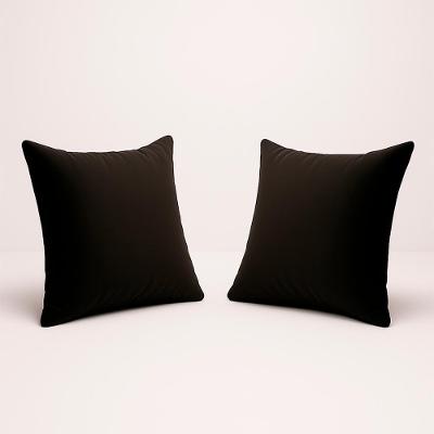 Kit 2 Almofadas Suede Decorativa 42cm Sala Quarto Escritório Preto