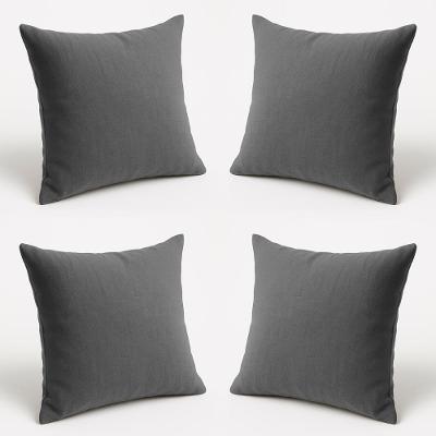 Kit 4 Almofadas Suede Decorativa 42cm Sala Quarto Escritório Cinza