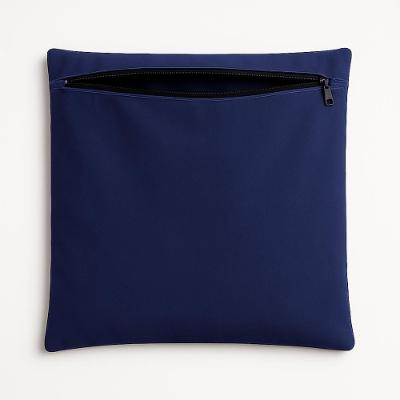 Almofada Capa 42cm Suede Macia Decorativa Sala E Escritório Azul Marinho