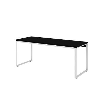 Mesa Kuadra Diretor 180x70x75cm Preto ônix - Est.branca Preto ônix - Est.branca