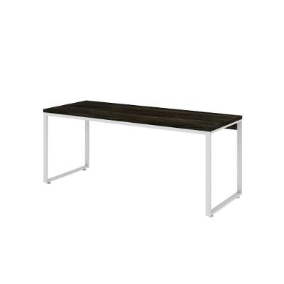 Mesa Kuadra Diretor 180x70x75cm Carvalho Dark - Est.branca Carvalho Dark - Est.branca