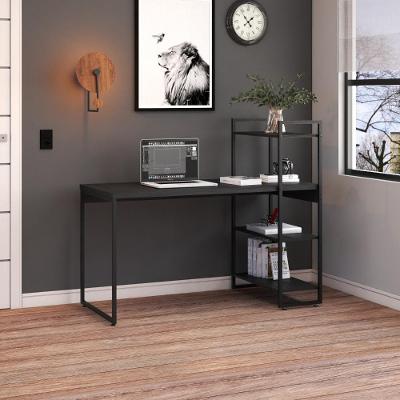 Mesa C-estante Alta 135x64x115cm C-03 Prateleiras Preto ônix - Est.preta Preto ônix - Est.preta