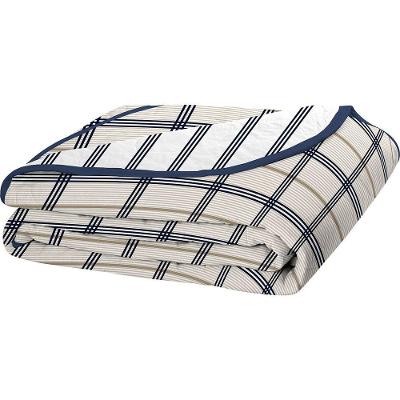 Cobre Leito Tecebem Solteiro Malha 100% Algodão Estampado Em Matelasse Otto 170 X 240cm Marinho