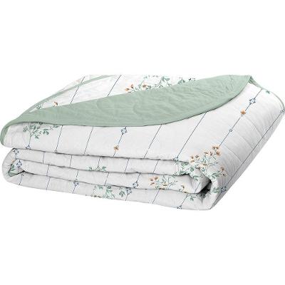 Cobre Leito Tecebem Solteiro Malha 100% Algodão Estampado Em Matelasse Fran 170 X 240cm Verde