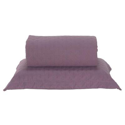 Cobre Leito Solteiro Milão Dupla Face Micropercal 200 Fios 2 Peças - Rose Cassis