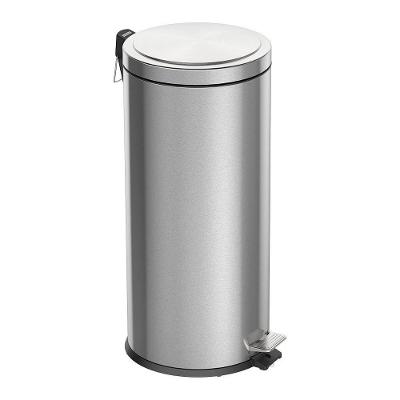 Lixeira Tramontina Brasil Plus Com Pedal 30l Redonda Inox Acetinado Aço Inox Acetinado