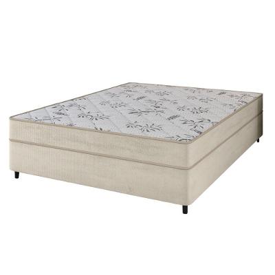 Cama Box Casal Colchão Espuma 138x188x57cm Egito Portobel Bege