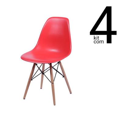 Conjunto 4 Cadeiras Eames Dsw Vermelho