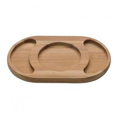 Petisqueira 3 Divisórias 24x15cm Madeira Natural Tramontina