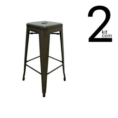 Conjunto 2 Banquetas Tolix Alta Bronze