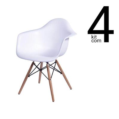 Conjunto 4 Cadeiras Eames Daw Branca