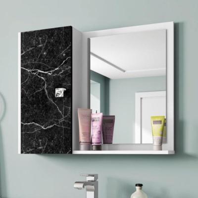 Espelheira Para Banheiro Com 1 Porta Porto Branco Nero