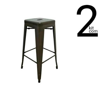 Conjunto 2 Banquetas Tolix Média Bronze