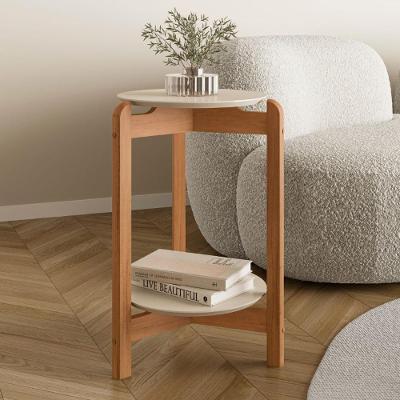 Mesa Lateral 3 Pés Bornemouth Off White/cedro