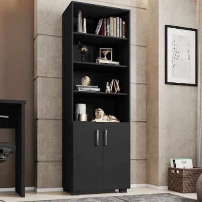 Livreiro Multiuso Com Portas Samara Preto