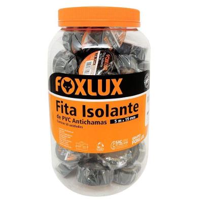 Fita Isolante Anti Chama Pvc 5m Preta 50 Un Foxlux