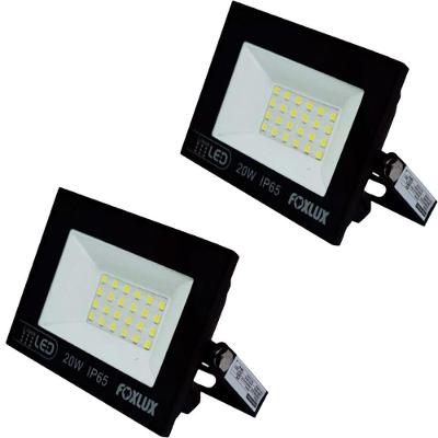 Kit 2 Refletor Led 20w Bivolt Luz Verde Foxlux