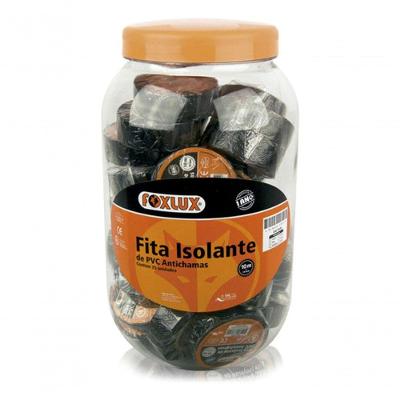 Fita Isolante Preta 05m Pote Foxlux Po/50
