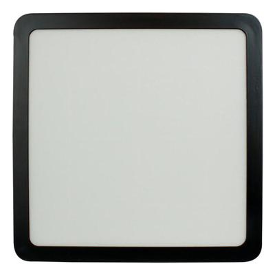 Painel Led 20,4x20,4 Quadrado Preto Sobrepor 18w 6500k Foxlux