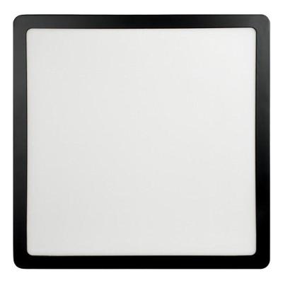 Painel Led 29,3x29,3 Quadrado Preto Sobrepor 24w 6500k Foxlux