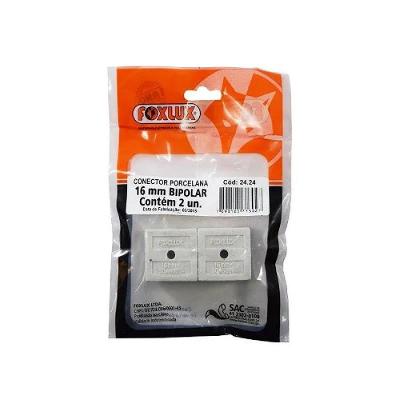 Conector De Porcelana Bipolar 16mm C/2 Un Foxlux