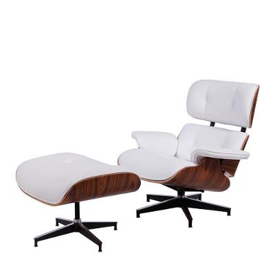 Conjunto Poltrona E Puff Charles Eames - Branca