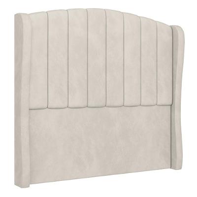 Cabeceira Casal Queen Cama Box 160cm Glenda Z04 Veludo Bege - Mpozenato