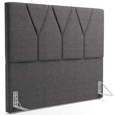 Cabeceira Cama Box Casal 140cm Aura Linho W01 Cinza Escuro - Mpozenato