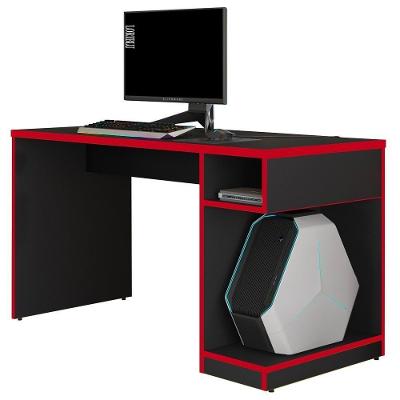Mesa Para Computador Notebook Gamer X Preto/vermelho - Fit Mobel
