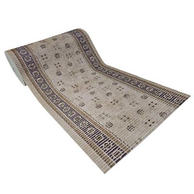 Tapete Passadeira Capacho Emborrachada Antiderrap. 0,65x1,00 Barrado Marrom