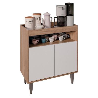 Balcão Aparador Buffet Cantinho Do Café 71cm Lice Z34 Freijó/branco - Mpozenato