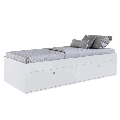 Cama De Solteiro 80cm Com 4 Portas Tókio A05 Branco - Mpozenato
