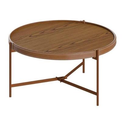 Mesa Aqua Centro Pequena - Freijó/cobre