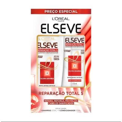 Kit Shampoo + Condicionador L'oréal Paris Reparação Total 5 Elseve 375 Ml + 170 Ml