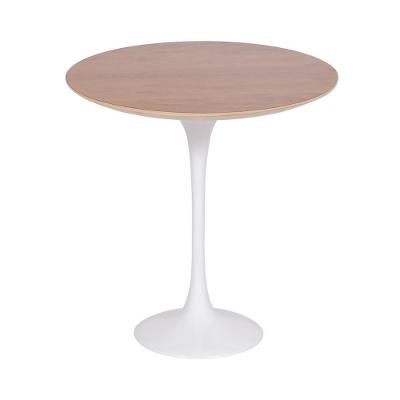 Mesa Saarinen Lateral Imbuia 51cm - Base Branca
