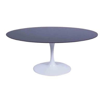 Mesa Saarinen Oval São Gabriel 120x80cm - Base Branca
