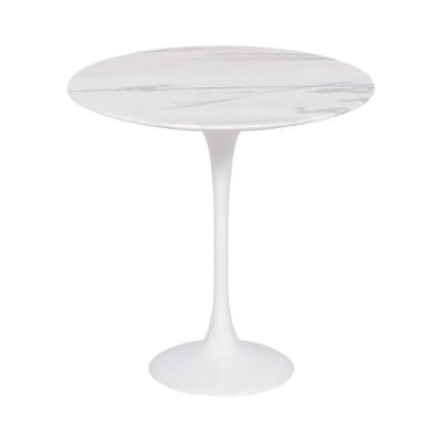 Mesa Lateral Oval Espírito Santo 57x38cm - Base Branca