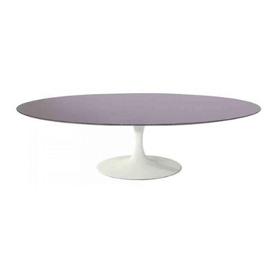 Mesa Saarinen Oval Centro São Gabriel 135x90cm - Base Branca