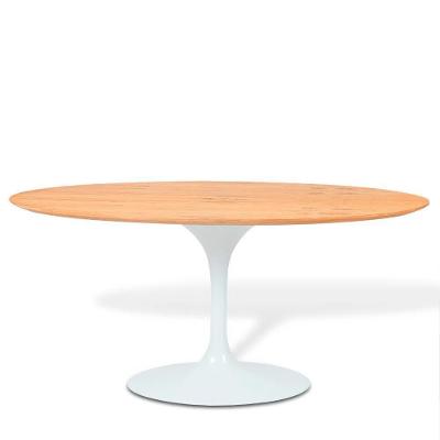 Mesa Saarinen Oval Freijó 235x122cm - Base Branca