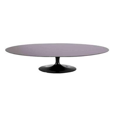 Mesa Saarinen Oval Centro São Gabriel 135x90cm - Base Preta